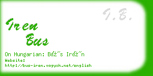 iren bus business card